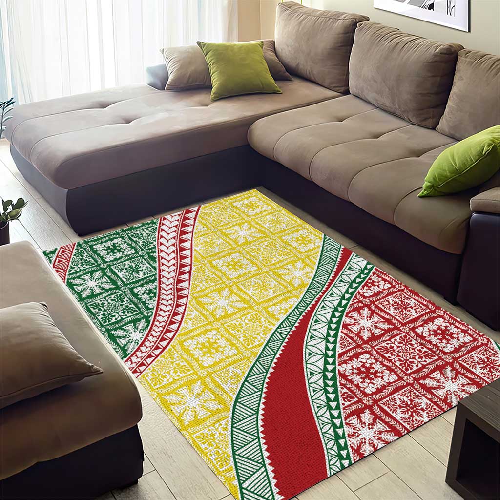 Hawaiian Quilt Pattern Area Rug Special Color Mixed LT01 - Polynesian Pride