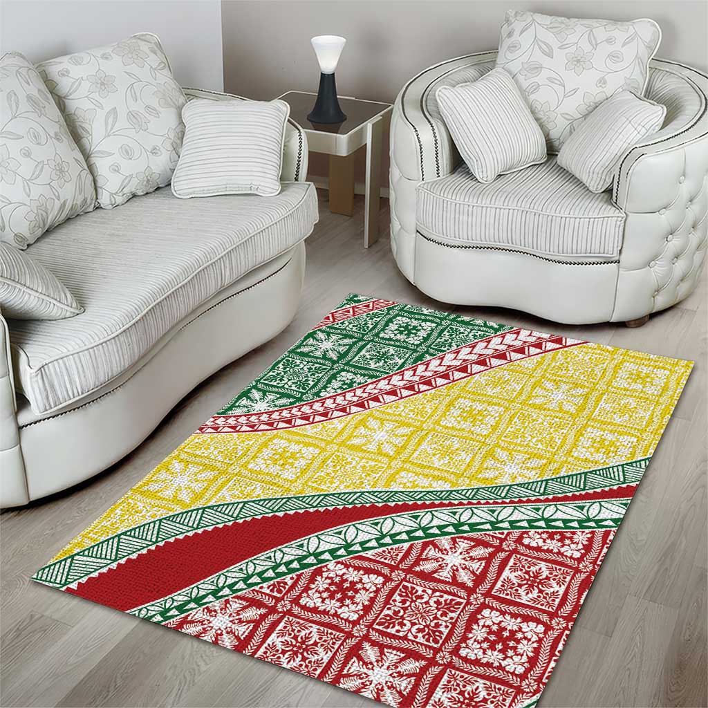 Hawaiian Quilt Pattern Area Rug Special Color Mixed LT01 - Polynesian Pride