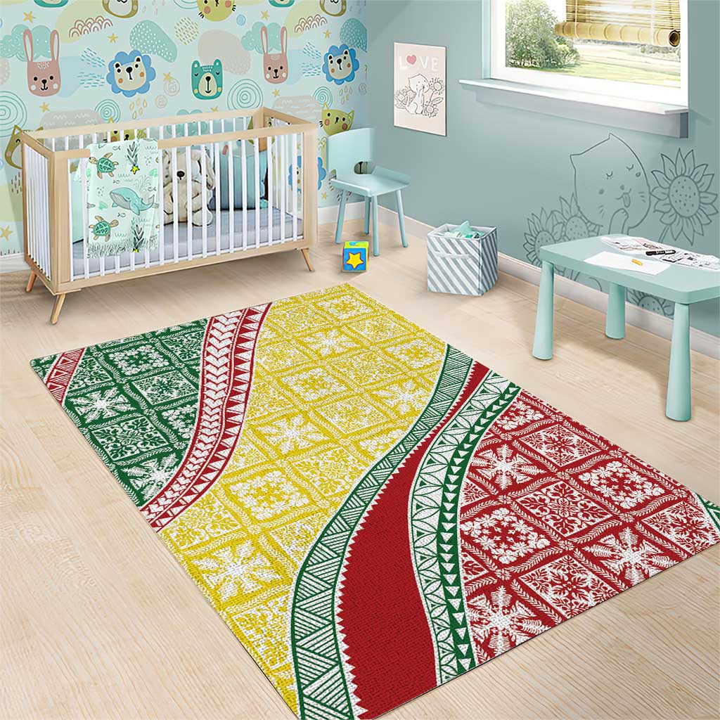 Hawaiian Quilt Pattern Area Rug Special Color Mixed LT01 - Polynesian Pride