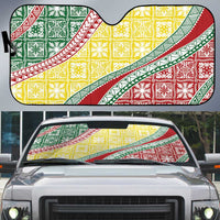 Hawaiian Quilt Pattern Auto Sun Shade Special Color Mixed LT01 Multicolor - Polynesian Pride