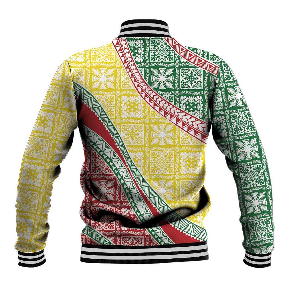 Hawaiian Quilt Pattern Baseball Jacket Special Color Mixed LT01 - Polynesian Pride