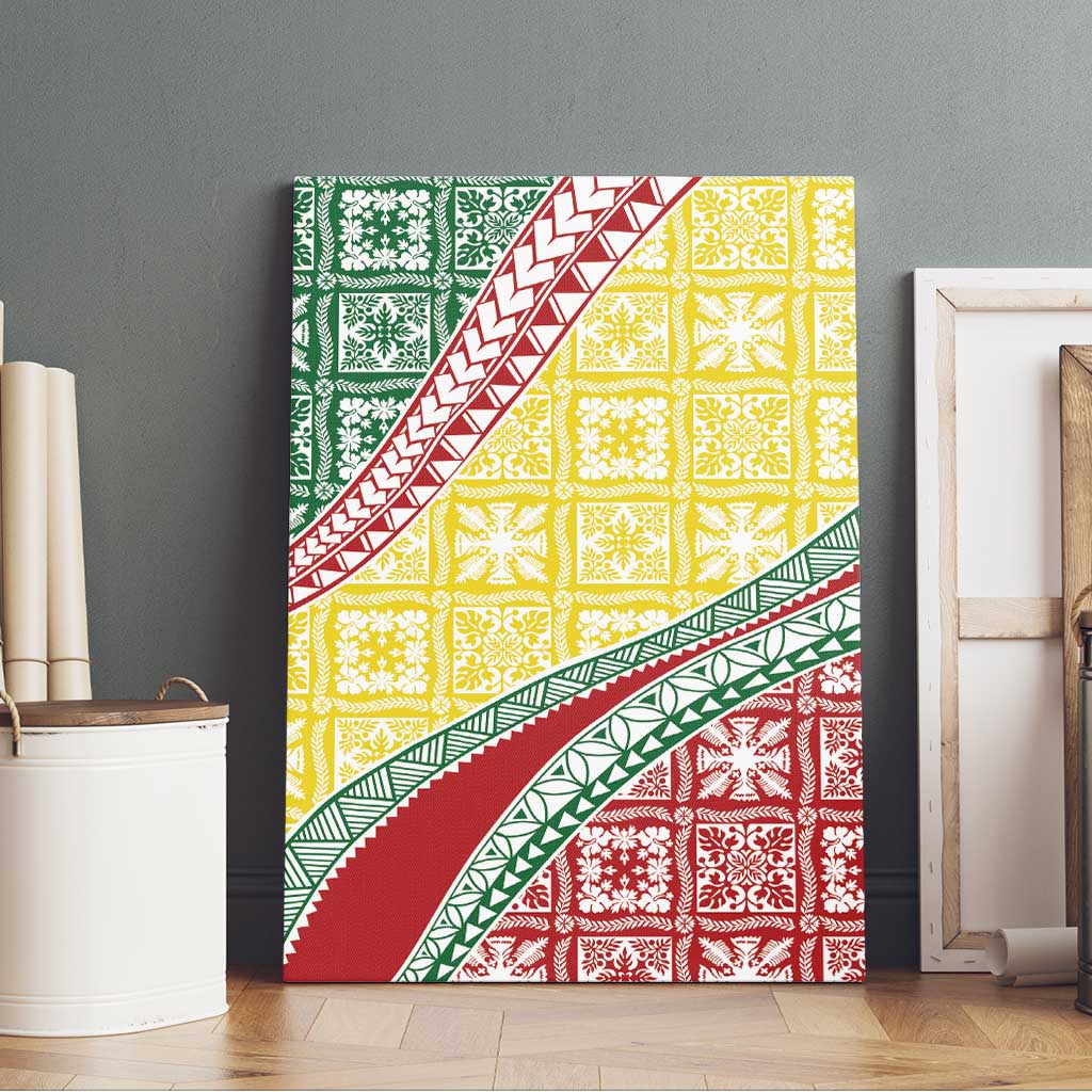 Hawaiian Quilt Pattern Canvas Wall Art Special Color Mixed LT01 - Polynesian Pride