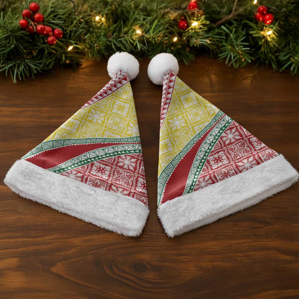 Hawaiian Quilt Pattern Christmas Santa Hat Special Color Mixed LT01 - Polynesian Pride