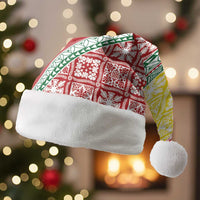 Hawaiian Quilt Pattern Christmas Santa Hat Special Color Mixed LT01 Without Fur Multicolor - Polynesian Pride