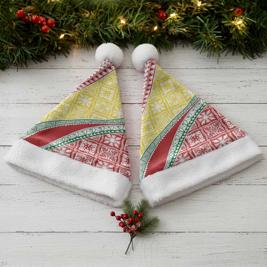 Hawaiian Quilt Pattern Christmas Santa Hat Special Color Mixed LT01 - Polynesian Pride