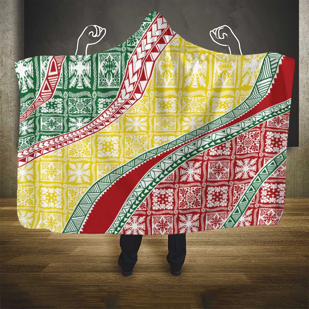 Hawaiian Quilt Pattern Hooded Blanket Special Color Mixed LT01 - Polynesian Pride