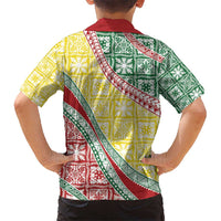 Hawaiian Quilt Pattern Kid Hawaiian Shirt Special Color Mixed LT01 - Polynesian Pride