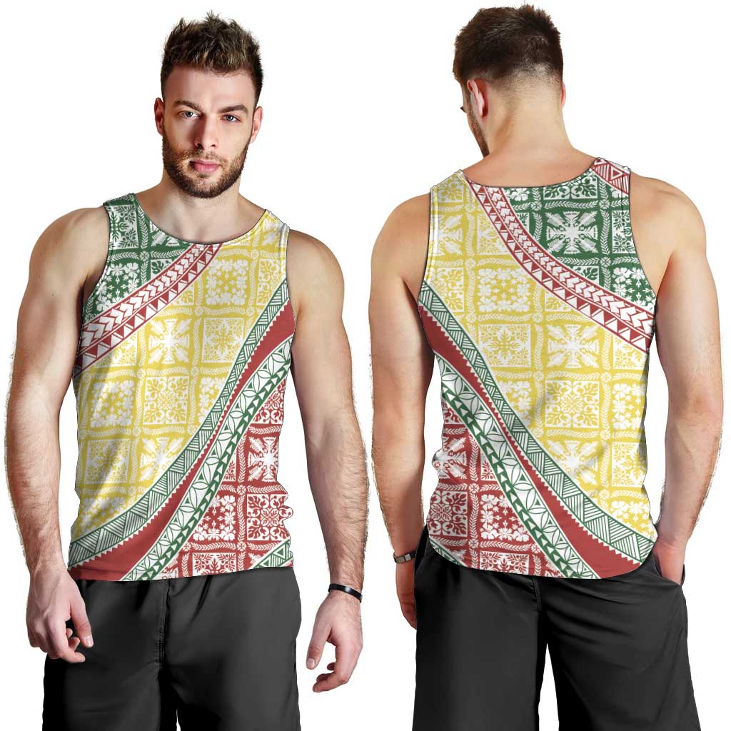 Hawaiian Quilt Pattern Men Tank Top Special Color Mixed LT01 - Polynesian Pride
