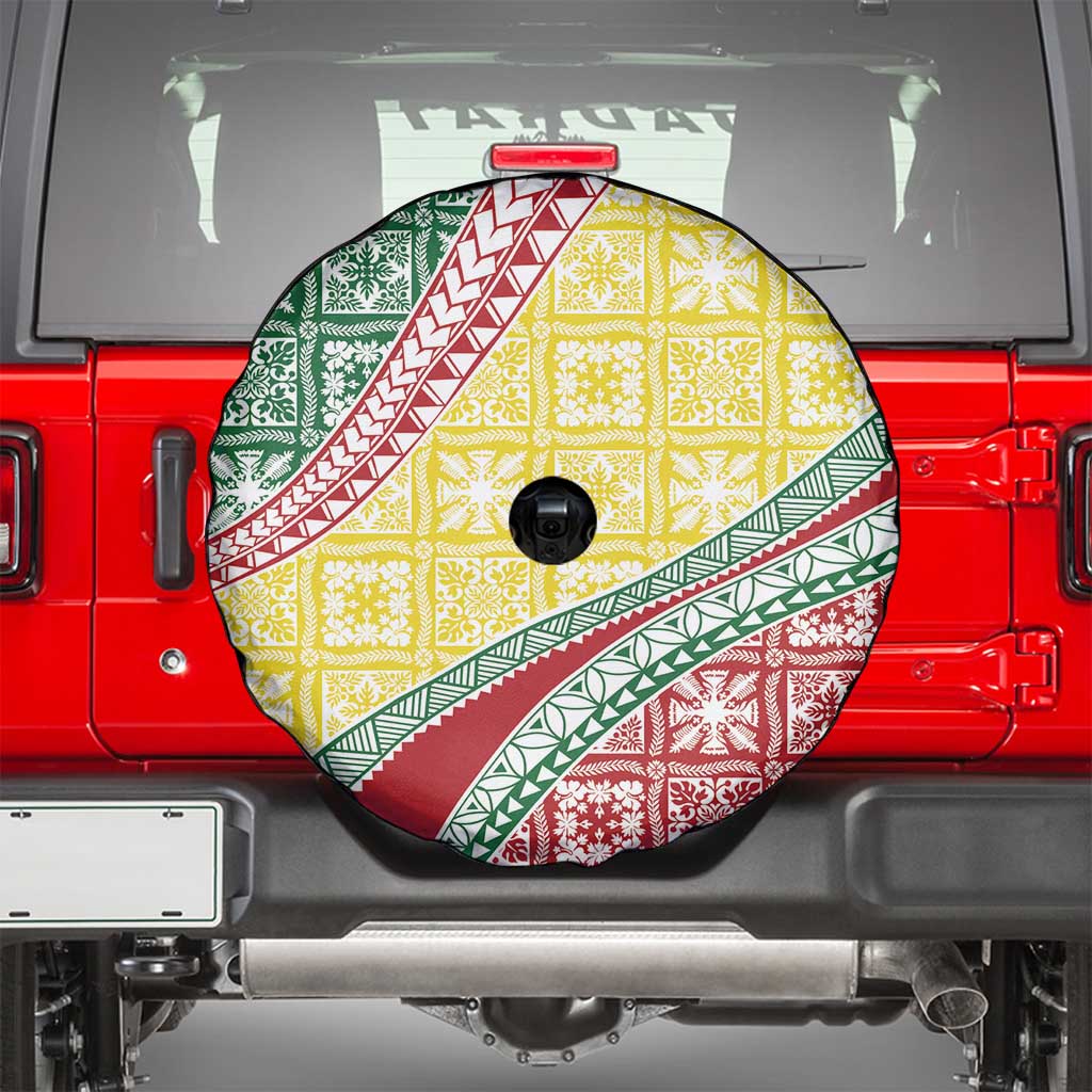 Hawaiian Quilt Pattern Spare Tire Cover Special Color Mixed LT01 - Polynesian Pride