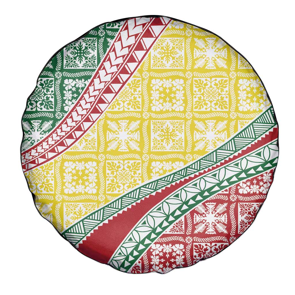 Hawaiian Quilt Pattern Spare Tire Cover Special Color Mixed LT01 - Polynesian Pride
