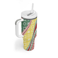 Hawaiian Quilt Pattern Tumbler With Handle Special Color Mixed LT01 - Polynesian Pride