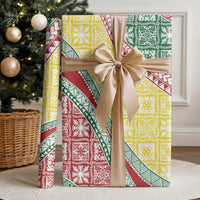 Hawaiian Quilt Pattern Wrapping Paper Special Color Mixed LT01 - Polynesian Pride
