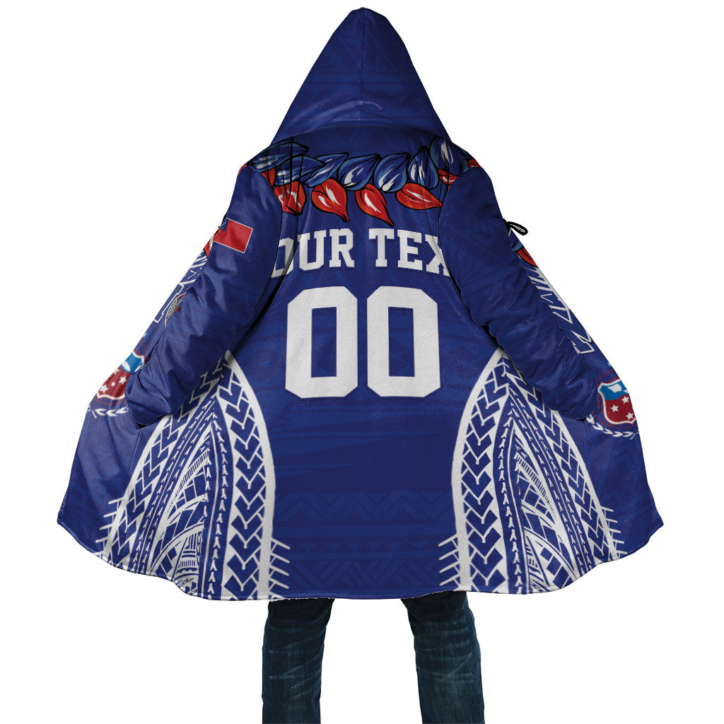 Custom Rugby Samoa 2026 Cloak UlaFala Polynesian Pattern LT01 Unisex Blue - Polynesian Pride