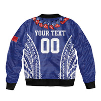 Custom Rugby Samoa 2026 Sleeve Zip Bomber Jacket UlaFala Polynesian Pattern LT01 - Polynesian Pride