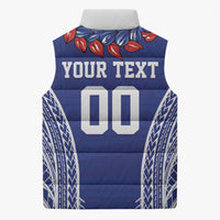 Custom Rugby Samoa 2026 Sleeveless Puffer Jacket UlaFala Polynesian Pattern LT01 - Polynesian Pride