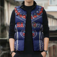 Custom Rugby Samoa 2026 Sleeveless Puffer Jacket UlaFala Polynesian Pattern LT01 - Polynesian Pride
