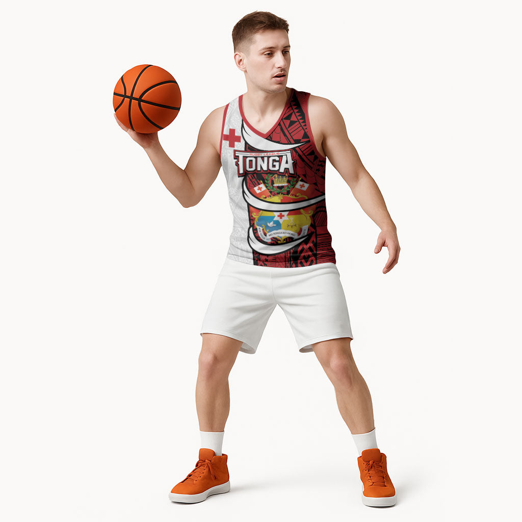 Custom Rugby Tonga 2026 Basketball Jersey Ngatu Pattern Special Version