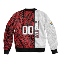 Custom Rugby Tonga 2026 Bomber Jacket Ngatu Pattern Special Version LT01 - Polynesian Pride