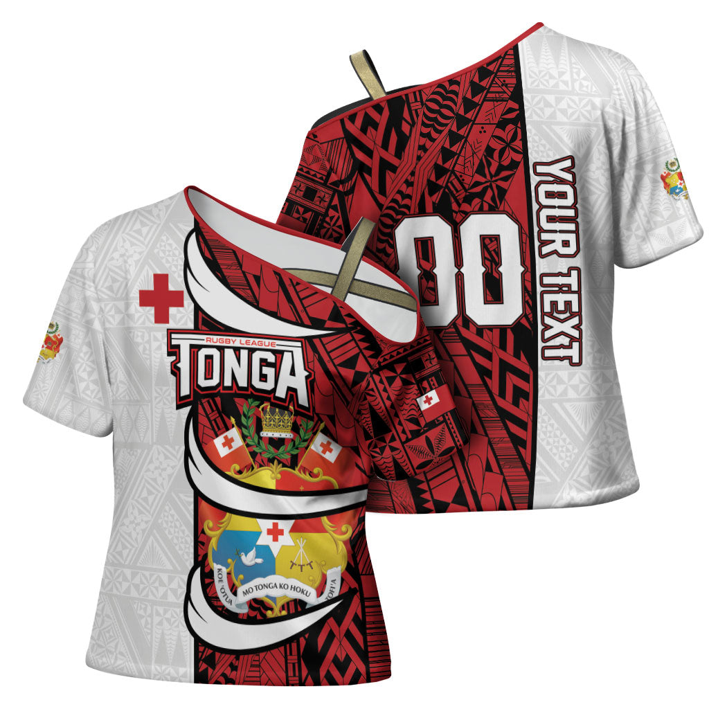 Custom Rugby Tonga 2026 Cross Shoulder Shirt Ngatu Pattern Special Version LT01 - Polynesian Pride