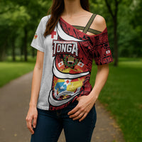 Custom Rugby Tonga 2026 Cross Shoulder Shirt Ngatu Pattern Special Version LT01 - Polynesian Pride
