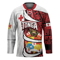 Custom Rugby Tonga 2026 Hockey Jersey Ngatu Pattern Special Version LT01 Unisex Red - Polynesian Pride