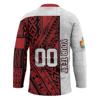 Custom Rugby Tonga 2026 Hockey Jersey Ngatu Pattern Special Version LT01 - Polynesian Pride