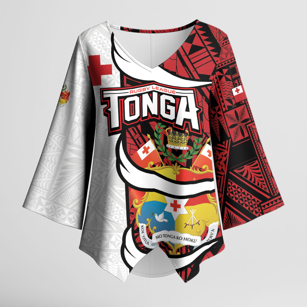 Custom Rugby Tonga 2026 Kimono Sleeve Blouse Ngatu Pattern Special Version