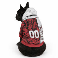 Custom Rugby Tonga 2026 Pet Hoodie Ngatu Pattern Special Version