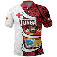 Custom Rugby Tonga 2026 Polo Shirt Ngatu Pattern Special Version LT01 Red - Polynesian Pride