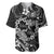 Polynesian Turtle Valentine Baseball Jersey You And Me Hibiscus Heart LT01 Black - Polynesian Pride