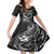 Polynesian Turtle Valentine Family Matching Off Shoulder Short Dress and Hawaiian Shirt You And Me Hibiscus Heart LT01 Daughter's Dress Black - Polynesian Pride