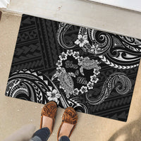 Polynesian Turtle Valentine Rubber Doormat You And Me Hibiscus Heart LT01 - Polynesian Pride
