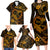 Polynesian Turtle Valentine Family Matching Long Sleeve Bodycon Dress and Hawaiian Shirt You And Me Gold Hibiscus Heart LT01 - Polynesian Pride