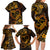 Polynesian Turtle Valentine Family Matching Long Sleeve Bodycon Dress and Hawaiian Shirt You And Me Gold Hibiscus Heart LT01 - Polynesian Pride