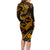 Polynesian Turtle Valentine Family Matching Long Sleeve Bodycon Dress and Hawaiian Shirt You And Me Gold Hibiscus Heart LT01 - Polynesian Pride