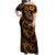 Polynesian Turtle Valentine Off Shoulder Maxi Dress You And Me Gold Hibiscus Heart LT01 Women Gold - Polynesian Pride