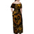 Polynesian Turtle Valentine Off Shoulder Maxi Dress You And Me Gold Hibiscus Heart LT01 - Polynesian Pride