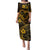 Polynesian Turtle Valentine Puletasi You And Me Gold Hibiscus Heart LT01 Long Dress Gold - Polynesian Pride