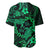 Polynesian Turtle Valentine Baseball Jersey You And Me Green Hibiscus Heart LT01 - Polynesian Pride