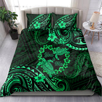 Polynesian Turtle Valentine Bedding Set You And Me Green Hibiscus Heart LT01 - Polynesian Pride