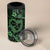 Polynesian Turtle Valentine 4 in 1 Can Cooler Tumbler You And Me Green Hibiscus Heart