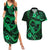 Polynesian Turtle Valentine Couples Matching Summer Maxi Dress and Hawaiian Shirt You And Me Green Hibiscus Heart LT01 Green - Polynesian Pride