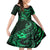 Polynesian Turtle Valentine Family Matching Long Sleeve Bodycon Dress and Hawaiian Shirt You And Me Green Hibiscus Heart LT01 Daughter's Dress Green - Polynesian Pride