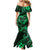 Polynesian Turtle Valentine Family Matching Mermaid Dress and Hawaiian Shirt You And Me Green Hibiscus Heart LT01 - Polynesian Pride