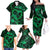 Polynesian Turtle Valentine Family Matching Off Shoulder Long Sleeve Dress and Hawaiian Shirt You And Me Green Hibiscus Heart LT01 - Polynesian Pride