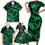 Polynesian Turtle Valentine Family Matching Short Sleeve Bodycon Dress and Hawaiian Shirt You And Me Green Hibiscus Heart LT01 - Polynesian Pride