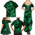 Polynesian Turtle Valentine Family Matching Summer Maxi Dress and Hawaiian Shirt You And Me Green Hibiscus Heart LT01 - Polynesian Pride