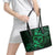 Polynesian Turtle Valentine Leather Tote Bag You And Me Green Hibiscus Heart LT01 - Polynesian Pride