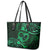 Polynesian Turtle Valentine Leather Tote Bag You And Me Green Hibiscus Heart LT01 - Polynesian Pride