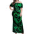 Polynesian Turtle Valentine Off Shoulder Maxi Dress You And Me Green Hibiscus Heart LT01 Women Green - Polynesian Pride